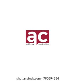 Simple modern letter AC logo template