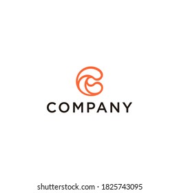 Simple modern letter C logo. Sophisticated, easy logo to apply to various media, suitable for technology companies.