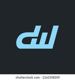simple modern letter DW logowith connecting elements