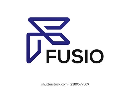 Simple and modern letter F logo design template on white background, suitable for any brand like sport, traveling and etc.