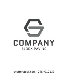 Simple and modern letter G paving block logo vector. Suitable for any industry, especially those related to construction, road repairs.