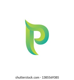 Simple and modern letter/ initial P logo - Vector logo template