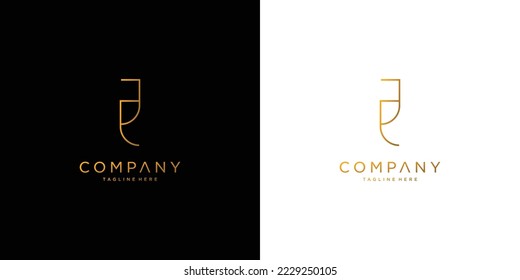 Simple and modern letter JE initials logo design