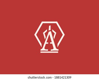 Simple and Modern A Letter Logo with Modification