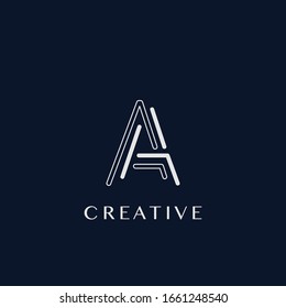 Simple Modern A Letter Logo, Monogram Vector Design Logo Template