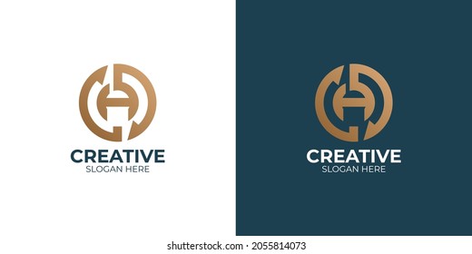 simple and modern letter A logo set