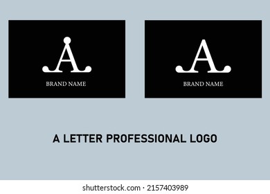 letra simple moderna Conjunto de vectores de plantilla de logotipo A.