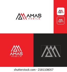 Simple and Modern AM Letter Logo Template