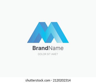 Simple modern letter m logo
