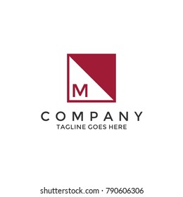 Simple modern letter M logo template