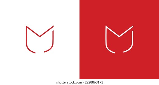 Simple and modern letter MJ initials logo design