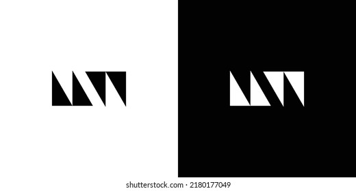 Simple and modern letter MW initials logo design