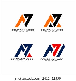 Simple modern letter N 7 logo design. Vector illustration.