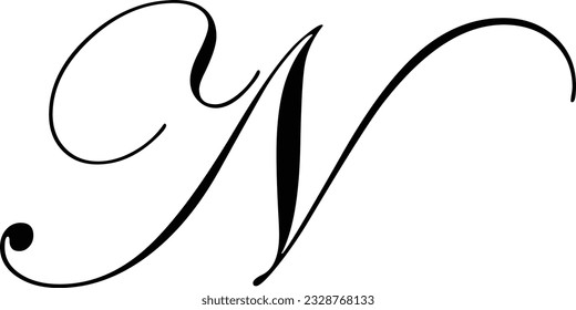 Simple and modern letter N initials logo design