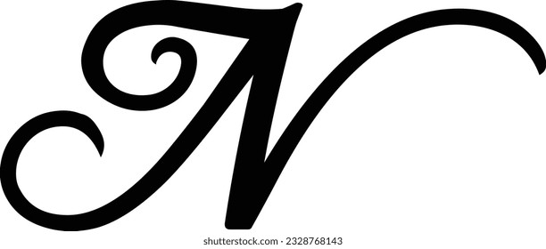 Simple and modern letter N initials logo design