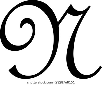 Letra simple y moderna Diseño del logotipo de las iniciales N