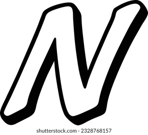 Simple and modern letter N initials logo design