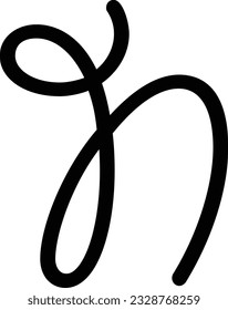 Letra simple y moderna Diseño del logotipo de las iniciales N
