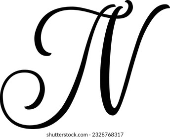 Simple and modern letter N initials logo design