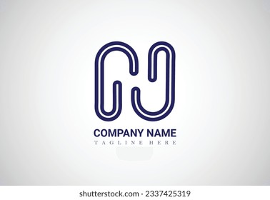 Simple and modern letter N initials logo design