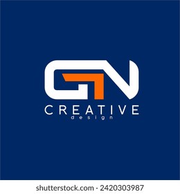 Simple modern letter N logo design.
