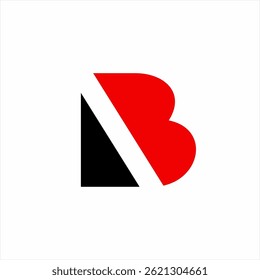 Simple modern letter NB logo design with a heart symbol concept on the letter B.