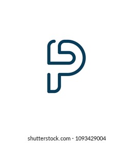 simple and modern letter p logo