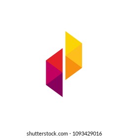Simple Modern Letter P Logo Stock Vector (Royalty Free) 1093429016 ...