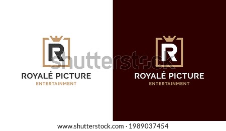 Simple and modern letter R crown logo. Elegant Luxury letter R logo with King, Crown, Royal icon.
