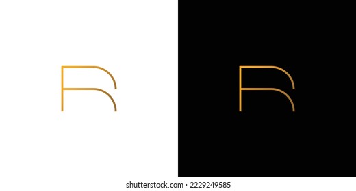 Simple and modern letter R initials logo design