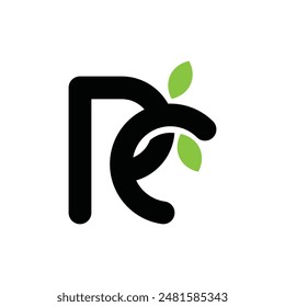 Letra moderna simple R Naturaleza de hoja icono de negocios Diseño Logo