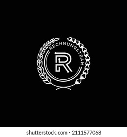 simple and modern letter R logo design template elements