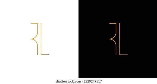 Simple and modern letter RL initials logo design