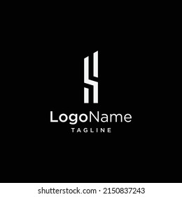 simple and modern letter s building design template elements