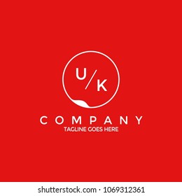 Simple modern letter UK logo