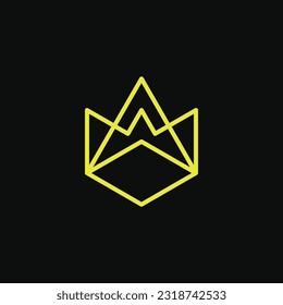 simple modern letter W crown arrow logo
