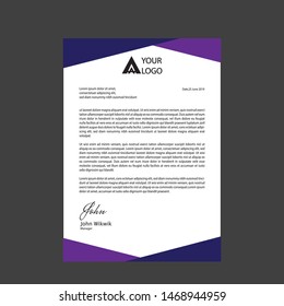 simple and modern letterhead design