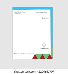 Diseño de membrete simple y moderno