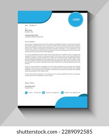 simple and modern letterhead design template