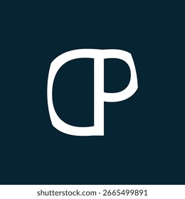 Simple Modern letters Initial Logo DP