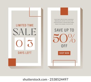 Simple and Modern Limited Time Sale Social Media Banner