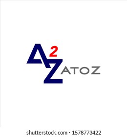 simple modern line art text with A and Z letter. monogram logo vector template