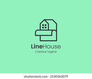 Einfache moderne Linie Haus Logo