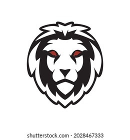 Un logotipo de cabeza de león sencillo y moderno, adecuado para los logotipos del equipo deportivo y otros equipos deportivos