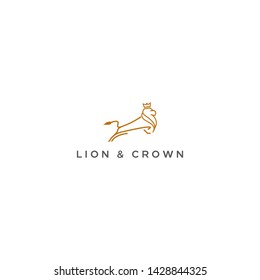 simple and modern a lion logo