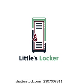 Logotipo simple y moderno de casillero y candado, perfecto para la educación, el negocio de los juguetes, el conocimiento y más.