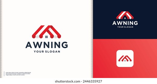 simple and modern logo awning logo design inspiration. svg