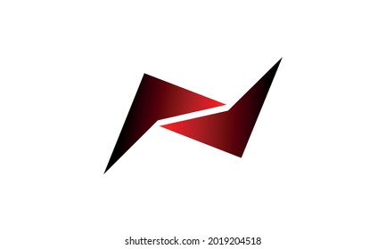 Logotipo sencillo y moderno basado en Color de flecha y gradiente. Perfecto para el juego de las Arenas de Batalla, Aventura, Negocios o el otro.