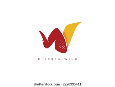 Simple and Modern Logo, Chicken Wing logo nice for Restaurant or any Food Business Company. Vector file for any resolution without losing its quality.