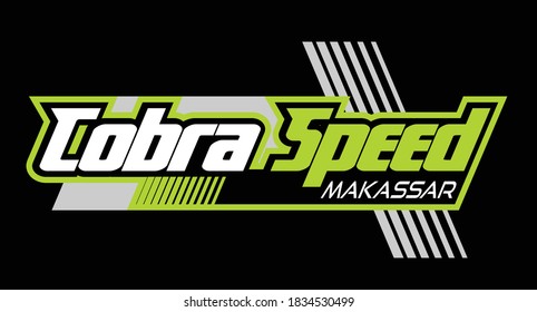 simple modern logo cobra speed use for race club or other
